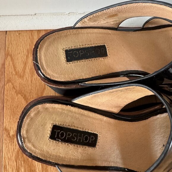 Topshop Rodeo Strippy Wedge Size 6/39 - Picture 2 of 6